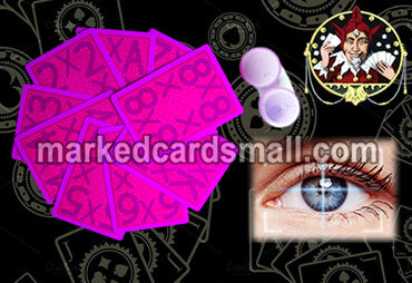 contact lenses for infrared invisible ink marked cards