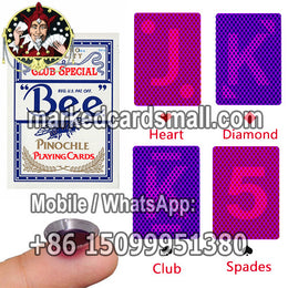 Bee Pinochle Cheating Playing Cards for Contact Lenses
