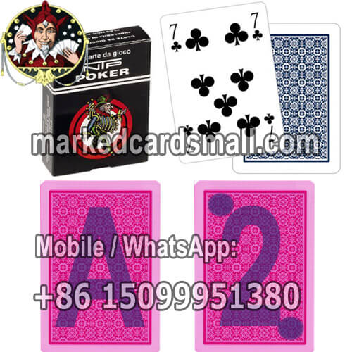 NTP marked poker cards for contact lenses