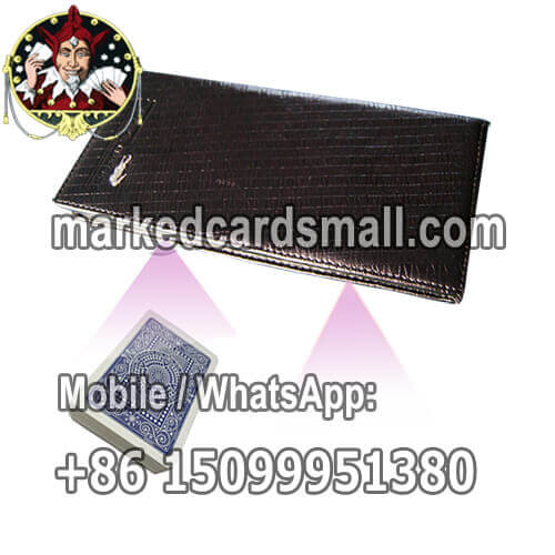leather wallet playing cards scanner