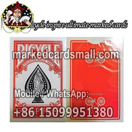 red color bicycle inspire marked playing cards